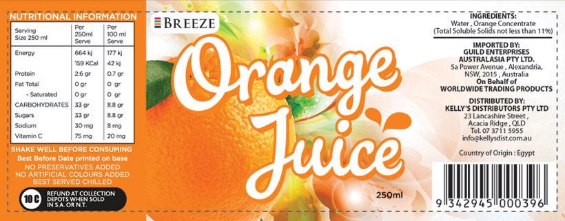 Breeze Orange Juice